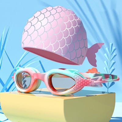 Lunettes de natation imperméables pour enfants Anti-buée HD Sirènes Lunettes de natation Dessin animé Lunettes de natation professionnelles pour enfants Fille Li Utilisation pratique
