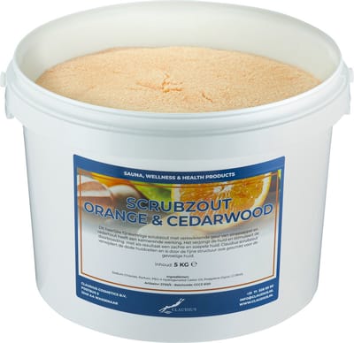 Scrubzout Sweet Orange & Cedarwood - 5 KG - Hydraterende Lichaamsscrub