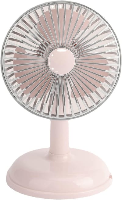 VHV - Bureauventilator - USB tafelventilator - USB oplaadbaar - 2 snelheidsstanden - stil - voor bureau, kantoor, slaapkamer, keuken