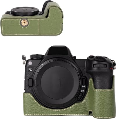 Beschermende Camera Case voor Nikon Z6 III - Half Case met Zachte Microfiber Binnenkant, Retro PU, 1/4"-20 Bevestigingsgat, Ideaal voor Fotografie en Reizen