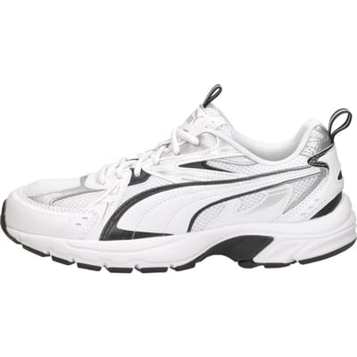 PUMA Milenio Tech Unisex Sneakers - Puma White-Puma Black-Puma Silver