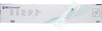BD spuit luer tip centrisch, 5ml, 100st (307731)