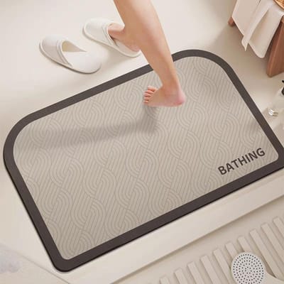 Moderne Eenvoudige Waterabsorberende Diatomeeënaarde Vloermat Badkamer Toilet Deuropening Sneldrogende Antislipmat Huishoudelijk Gemakkelijk te Onderhouden Vloermat 40 * 60cm