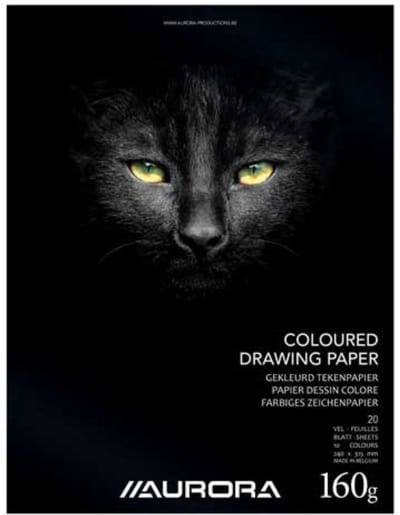 Aurora Tekenblok - Gekleurd Tekenpapier - 240 mm x 315 mm - 160g - 20 vel