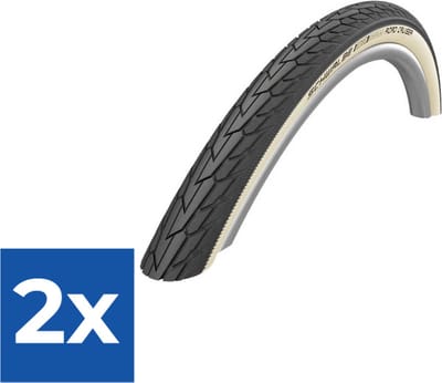 Schwalbe Buitenband Road Cruiser 28 X 1.40 (37-622) Zwart/wit - Voordeelverpakking 2 stuks