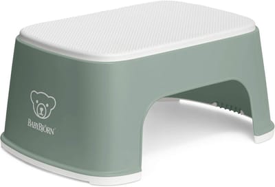Opstapkrukje - Kinderkrukje - Zelfstandig naar toilet - Antislip ontwerp - 348 cm lang - Groen Wit