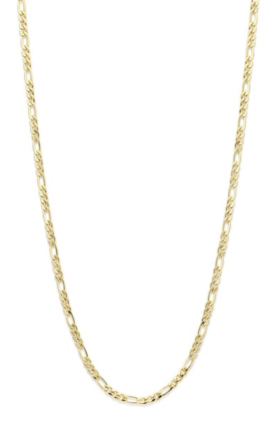 Mori Gold Filté 3,0mm breed collier, Figaro schakel, goud gevuld 1/20