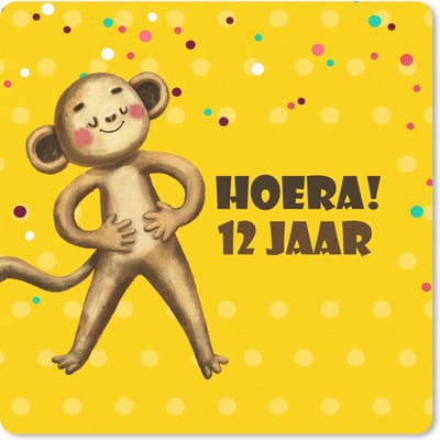 Muismat 20x20 cm - Mousepad Kinderen - Verjaardag - 12 jaar - Muismatten