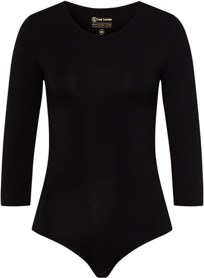 SNOCKS x Les Lunes Body Dames – ALENA – 3/4 Mouwen – Tanga Pasvorm – Bamboe Viscose – Zacht & Ademend – Stretch & Comfortabele Pasvorm – 1 Stuk