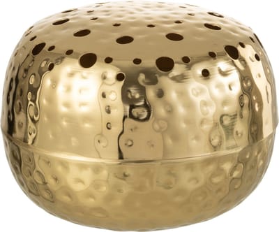 J-Line vaas Ball Met Gaten - metaal - goud - large - Ø 23 cm