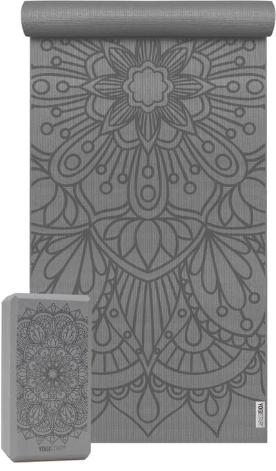 Yoga-Set Starter Edition - lotus mandala (Yogamatte + 1 Yogablock)