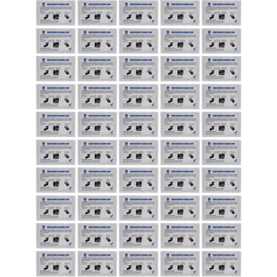 Lot de 50 cartes de nettoyage pour lecteur de cartes de crédit, terminal de balayage POS, pour machines ATM, imprimantes de cartes