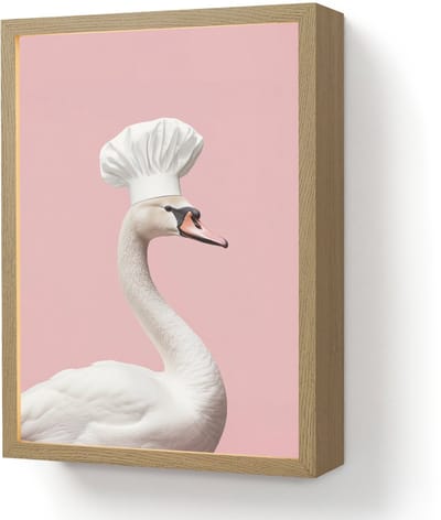 Wandlamp 30x40 cm - Oplaadbaar - Zwaan - Koksmuts - Mooi - Klassiek - Wandlampen binnen woonkamer - Slaapkamer lamp - Decoratieve nachtlamp - Vloerlamp draadloos