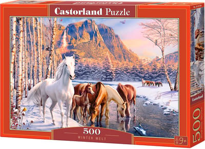 Castorland Winter Melt – Puzzel – 500 stukjes – Satijnen afwerking – Perfecte pasvorm – Europese kwaliteit