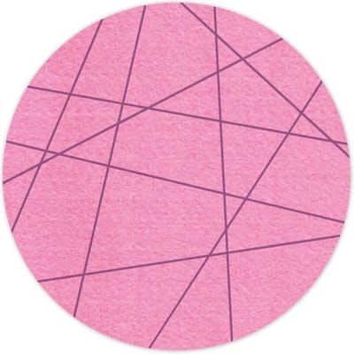 Lijnen vilt onderzetter Rond - Roze - 6 stuks - Ø 10 cm - Tafeldecoratie - Glas onderzetter - Cadeau - Woondecoratie - Woonkamer - Tafelbescherming - Onderzetters Voor Glazen - Keukenbenodigdheden - Woonaccessoires - Tafelaccessoires