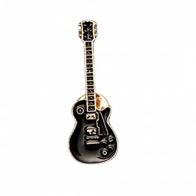 Broche-Gitaar -speld -zwart -muziek - Charme Bijoux