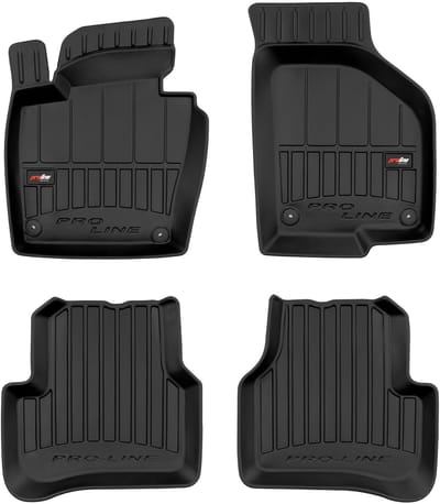 FROGUM PROLINE 3D Set - Rubberen Automatten + Kofferbakmat - Geschikt voor VOLKSWAGEN Passat B7 Sedan (2010-2014) - Zwart