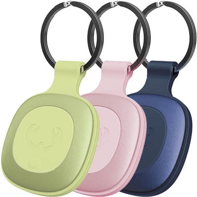 Fresh 'n Rebel Smart Finder Tag 3 pack - Bluetooth Tracker – Werkt met Apple Find My / Zoek Mijn - Wild Green & Pastel Pink & True Blue