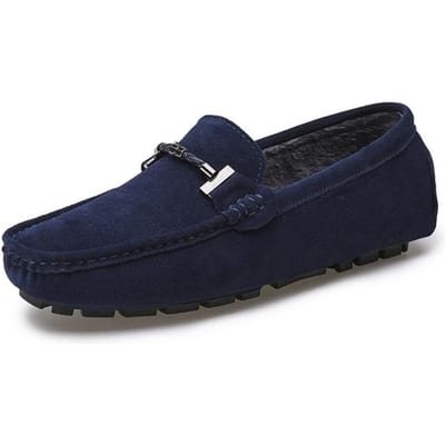 Winteruitverkoop Moccasins Heren Loafers Hoge Kwaliteit Echt Leer Schoenen Heren Platte Schoenen Warme Pluche Rijschoenen Grote Maten 38 -47 42