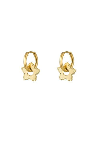 Bijoutheek Oorhangers Oorhangers sterren Goud