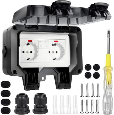 Waterdicht Buitenstopcontact met Schakelaar en Indicator IP66 voor Tuin en Garage