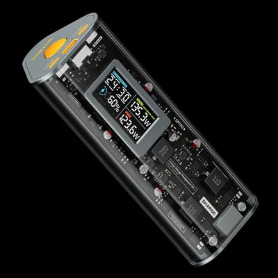 SHARGE Shargeek 170 - 24000 mAh Power Bank - Waterdicht - Smart Display - 170W Max Output - 140W Max Input - Grey