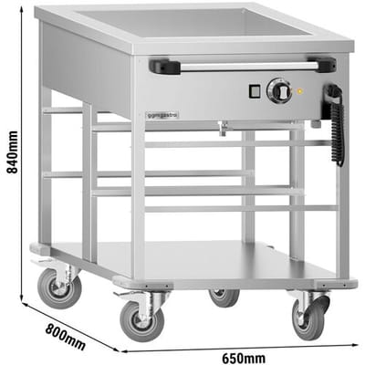 GGM Gastro Bain-Marie Thermowagen - 1 kW - 2x GN 1/1 - Beckentemperatur gemeinsam regelbar