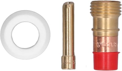 Lastoorts Accessoires Kit - Gas Lens Set - TIG Lassen Onderhoud - Compleet Vervangingsonderdelen - Compact Formaat - Rood Koper