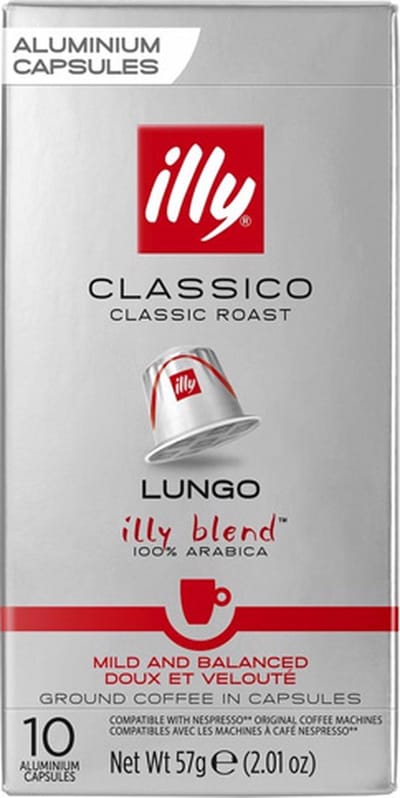 illy Lungo Classico Koffiecups - Intensiteit 5/9 - 10 x 10 capsules