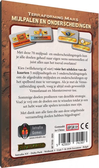 Terraforming Mars: Mijlpalen & Onderscheidingen (NL)