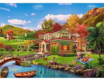 Puzzel met 1000 stukjes - Romantisch vakantiehuisje