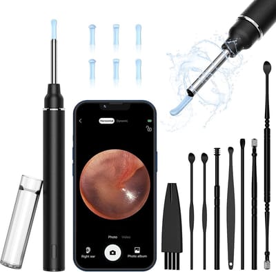 Earclean NE3 - Oorsmeer Verwijderaar - Otoscoop met Camera - Zwart