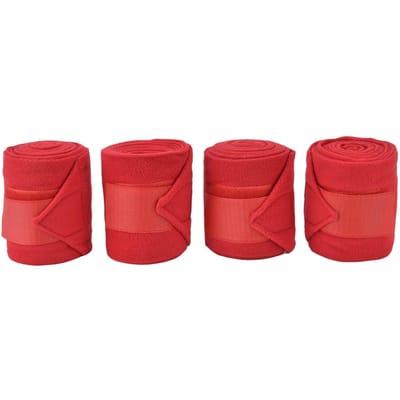4 stuks Paardenbeenwikkel Zelfklevend Ademend Slijtvast Dierenbeenbandage voor Koeien Paarden Rood rood
