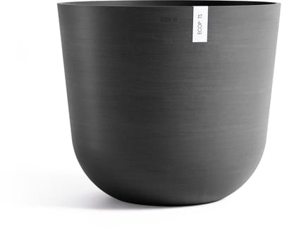 Ecopots Oslo 65 - Dark Grey - Ø65 x H56,6 cm - Ronde donkergrijze bloempot