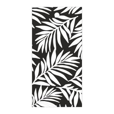 Luxe Bloemenkaartje - Wenskaartje - Cadeaukaart - Zwart - Blaadjes - Met boorgaatje - 20 Stuks