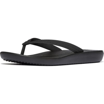 FitFlop Iqushion Mens Textured-Strap Flip-Flops Heren Slippers - Zwart