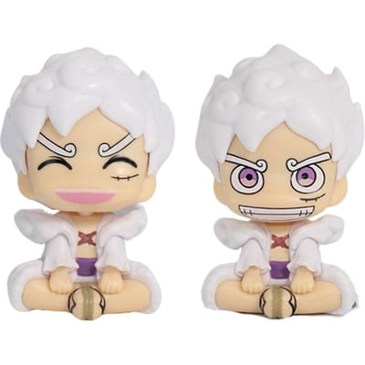 10cm Modèle Anime One Piece Regard vers le haut Monkey D Luffy Gear 5 Version Q Figurine d'Action Statue Figurine Collection Jouets