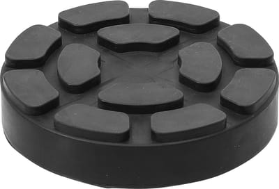 BGS Auto Krik Beschermpad - Hefbrug Beschermpad - 14 mm dik - Ø 100 mm (Ø 85 mm intern) - geschikt voor o.a. hefbruggen en autokrikken -BGS 7042