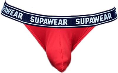 SUPAWEAR WOW Jockstrap Red - MAAT M - Heren Ondergoed - Jockstrap voor Man - Mannen Jock