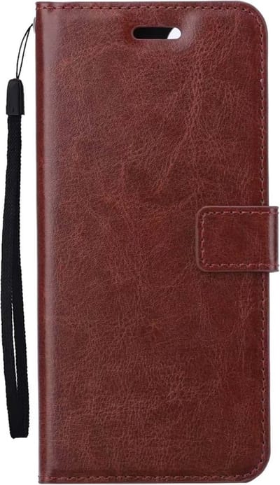 Hoes - Met Pasjeshouder - Geschikt voor Samsung Galaxy A25 - Luxe Bookcase Portemonee - Flip Case - Kunstleer Book Case - Flipcase - Book Cover - Walletcase - PortemonneeHoes - Bruin