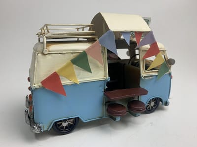 Foodtruck Crepe Blauw Metaal retro look