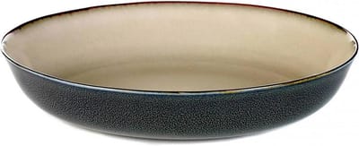 serveerschaal medium D21 H4 misty grey/dark blue van Anita Le Grelle voor Serax