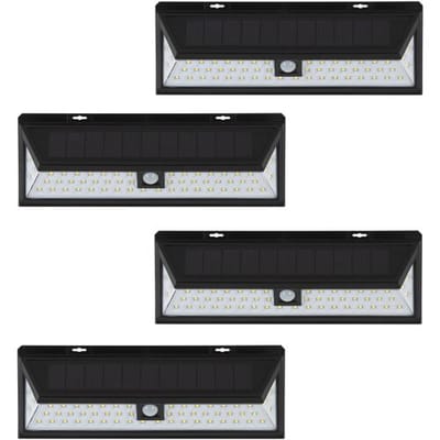 KS Verlichting 4 x Buitenlamp Zonne Energie Solys L Solar Sensor Wandlamp Buiten Set