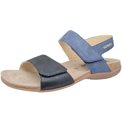Mephisto - AGAVE VELCALF - Platte sandalenDames Sandalen - Kleur: Blauw - Maat: 37