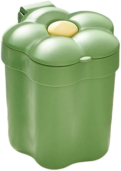 Tafelafvalemmer met Bloemendecor - Mini Prullenbak Bureau - Werkplek Organiseren - Innovatief Bloemendesign - 15.2 x 13.5 x 11.9 cm