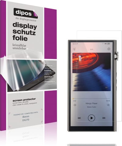dipos – 4x Beschermfolie geschikt voor iBasso DX270 | Krasbestendige & heldere Screenprotector Ultra-Thin