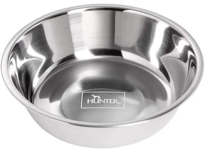 HUNTER Roestvrijstalen reservebak voor melamine kom, drinkbak, voederbak voor honden en katten, 700 ml, zilver