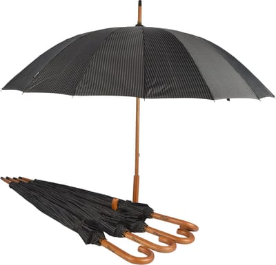 Paraplu 5 stuks - Grote Paraplu Voor Regenbescherming | Polyester Houten Stok En Haak |16 Banen, En Diameter 102cm | Set Van 5