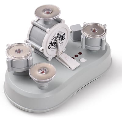 Mini batterie pour les doigts, instrument de percussion tactile, instrument de bureau artisanal, jeu musical gris