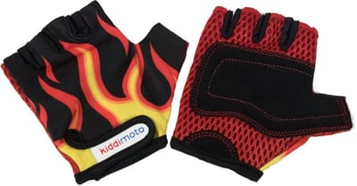 Kiddimoto Flame - Handschoenen - Kinderen - Vingerloos - Rood - Zwart